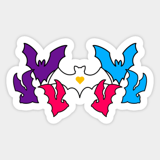 Pride Bats Polyamorous Sticker